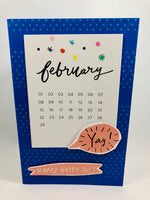 Personalized Calendar Birthday Card