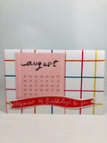 Personalized Calendar Birthday Card
