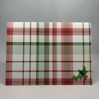 Plaid with Holly Leaves