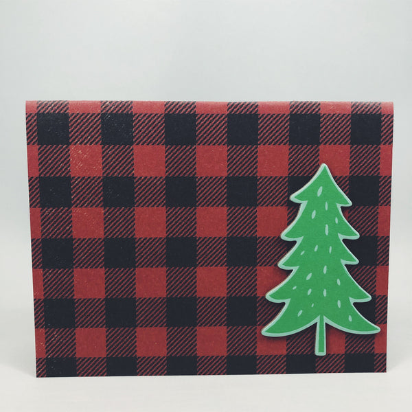 Christmas Tree Plaid Card
